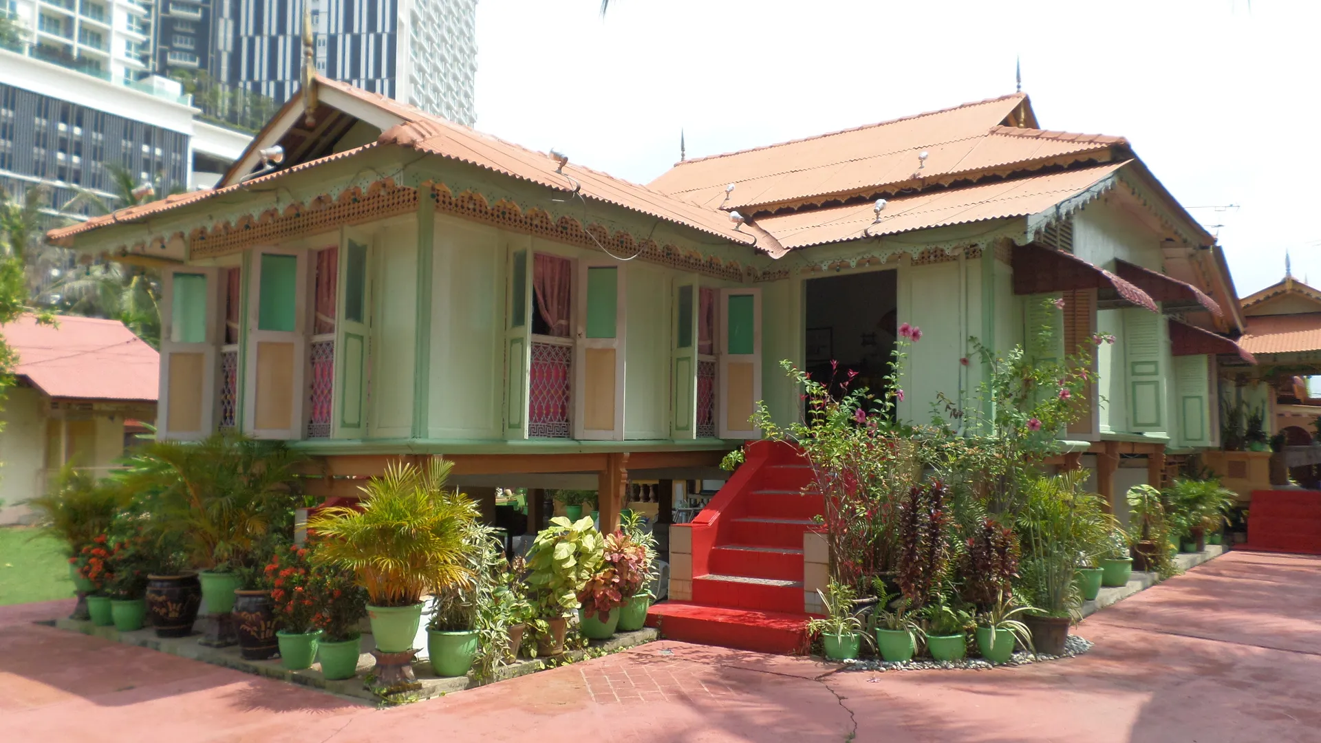 Traditional Malay house at Kampung Morten in Melaka