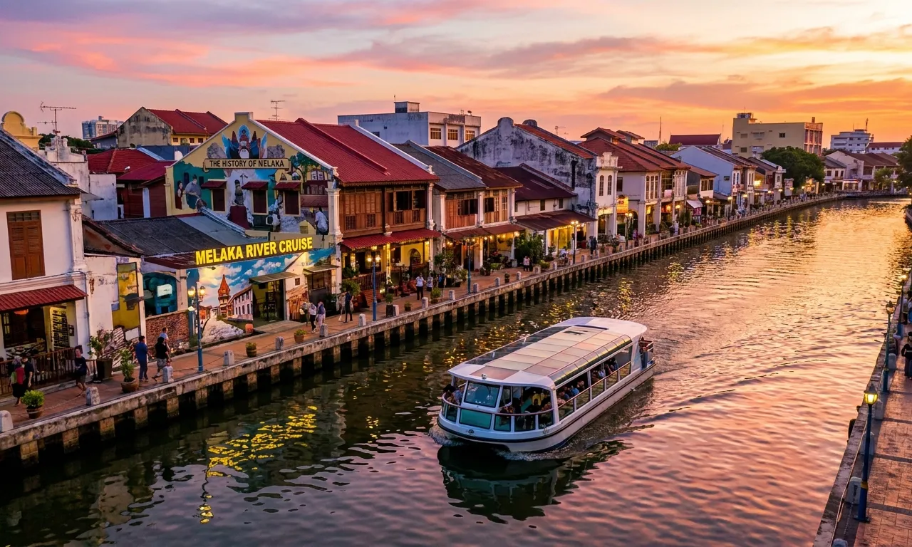 Melaka River at sunset