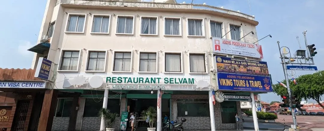 Restaurant Selvam storefront on Jalan Temenggong in Melaka